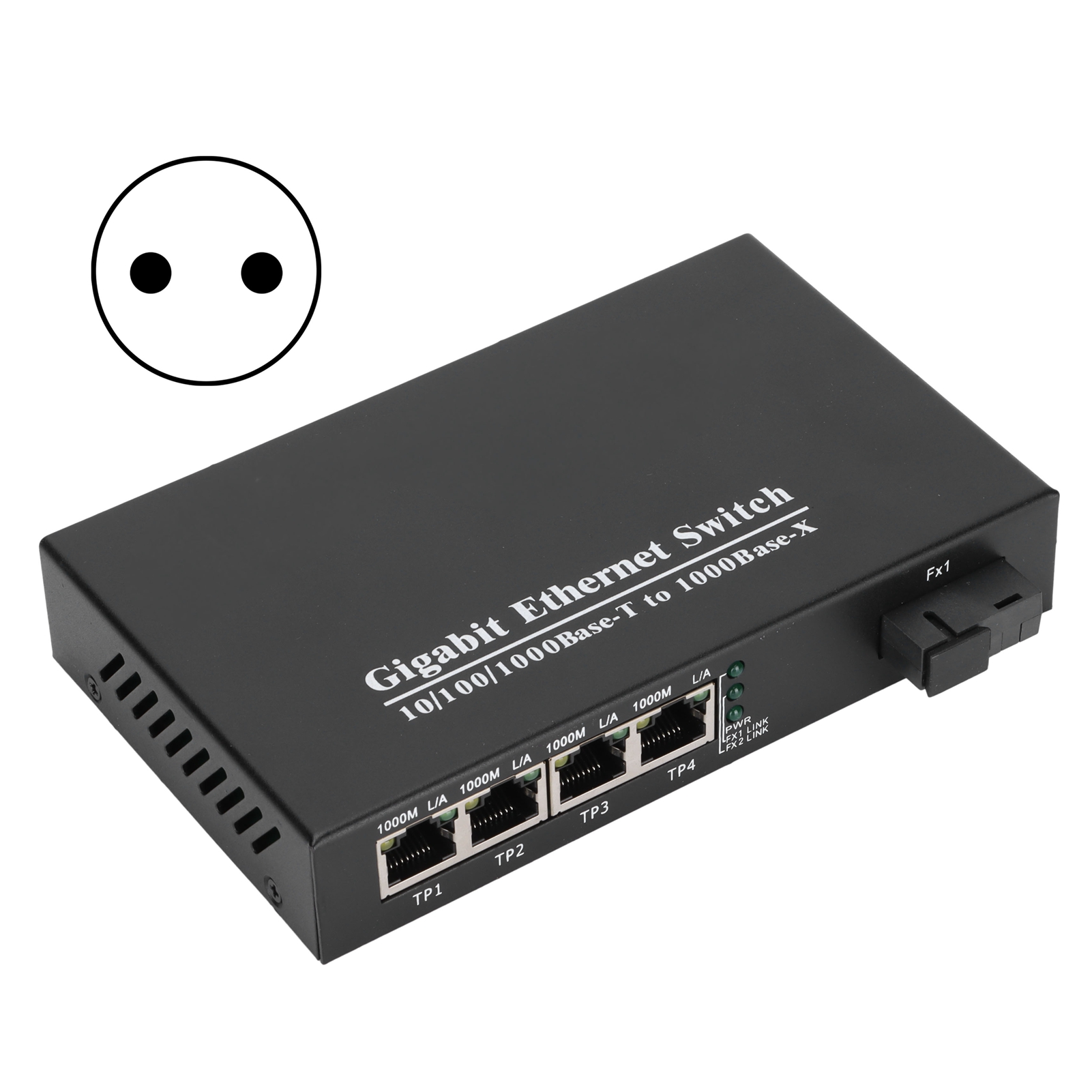 Tbc-mc3714es20a 4-port Gigabit-ethernet-switch, Plug & Play, Stabil Und Robust Für Computernetzwerke, 100–240 V Eu-netzteil