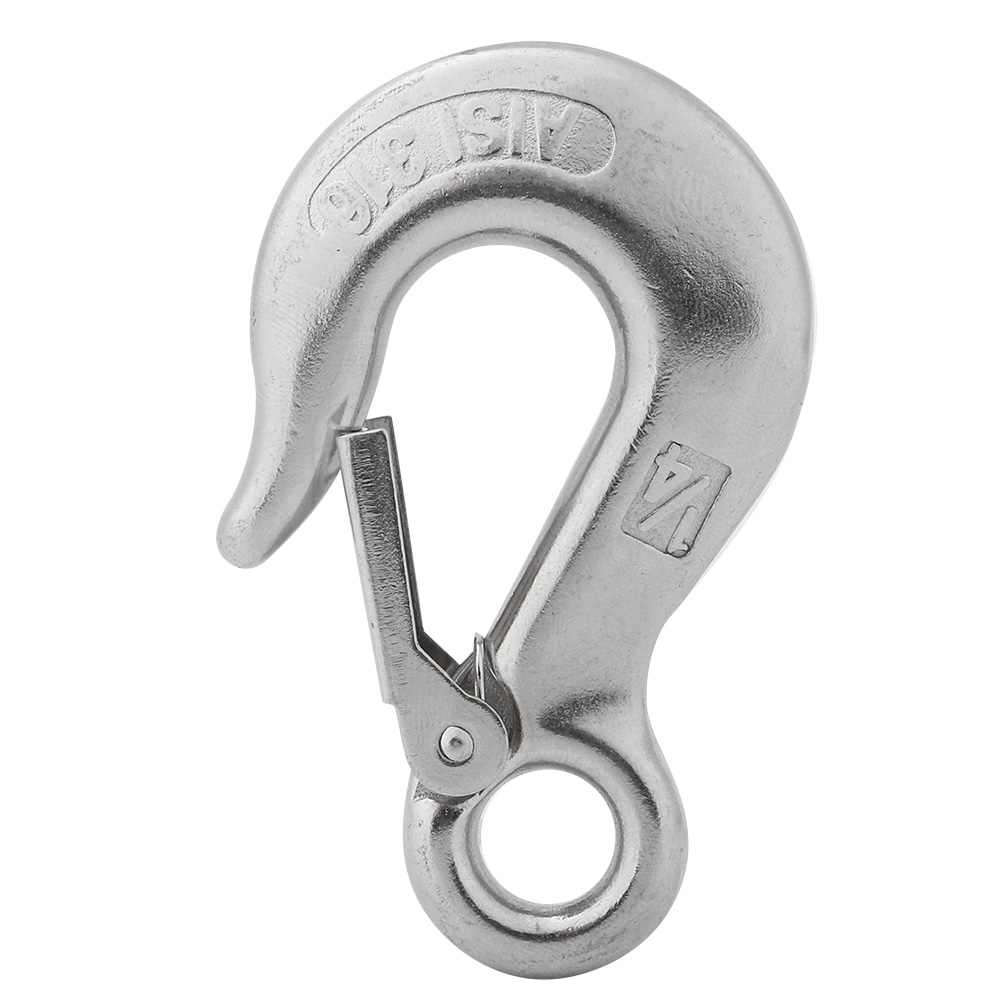 Robuster, Verschiebbarer Edelstahlhaken Mit Sicherheitsverriegelung Für Boote Und Kajaks, 1/4