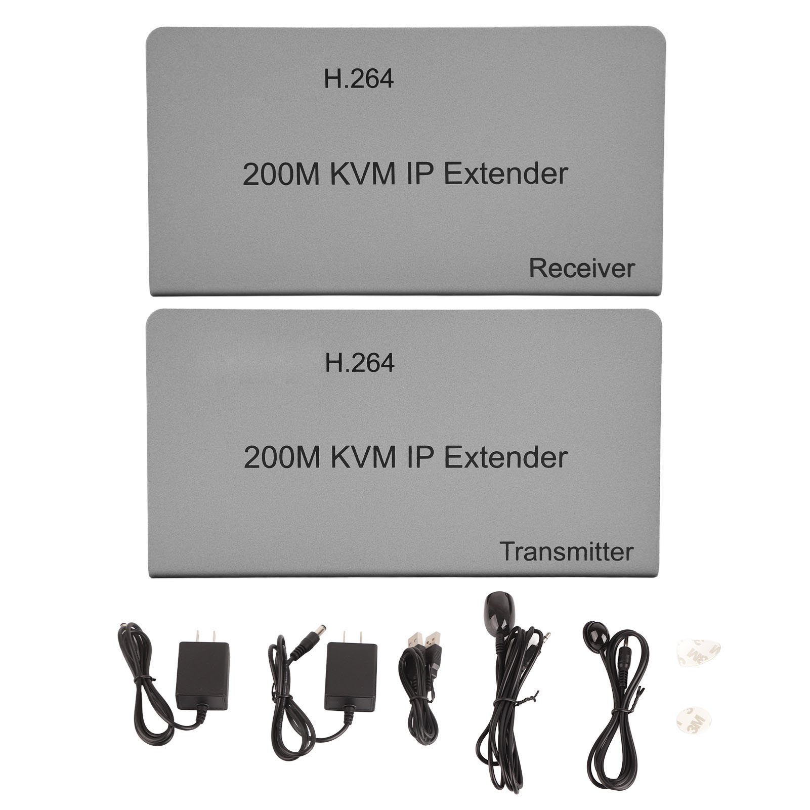 200 M Full Hd 1080p Hdmi-extender Über Netzwerk Mit Ir-steuerung Und Kvm-loop-ausgang, 100–240 V Netzteil, Us-stecker