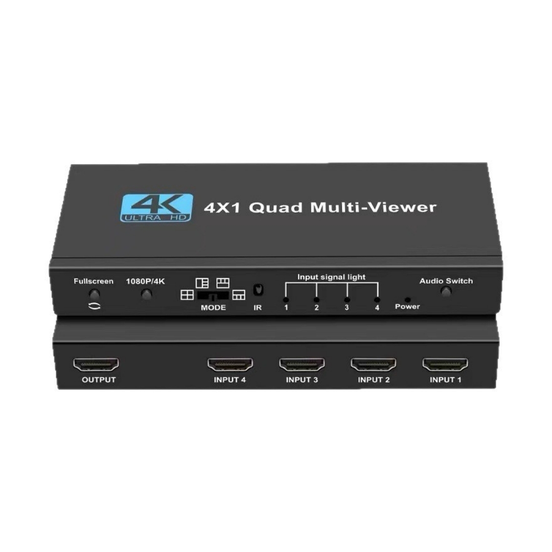 4-in-1 Hdmi-switch Mit 4k 30hz Multiviewer, Hdcp 1.4 Und Videoskalierung