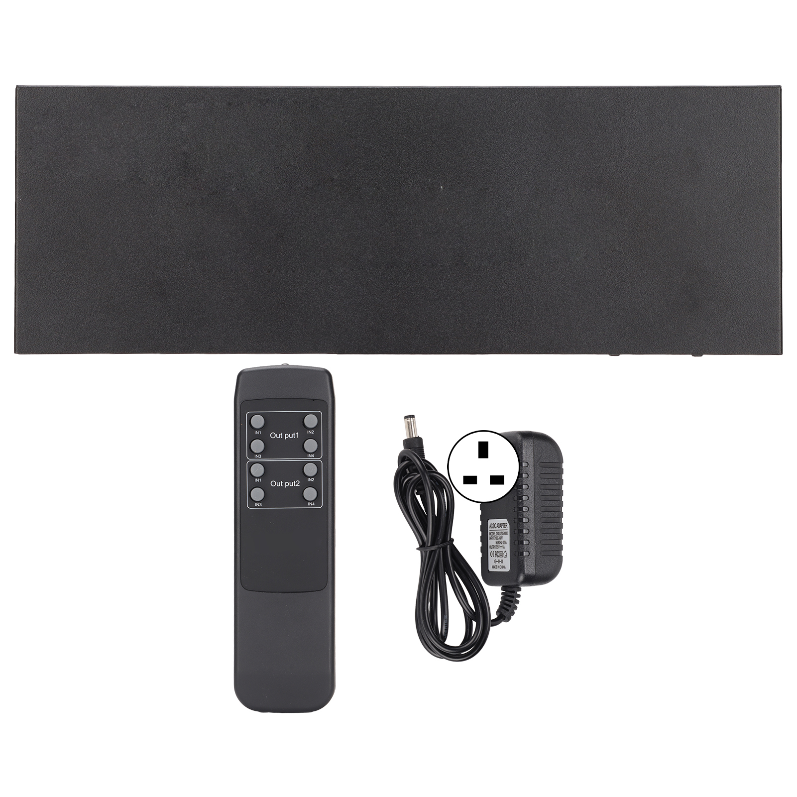 4k 2k 3d 1080p Hdmi-duplikator Mit Fernbedienung Und 100-240v-netzteil – Uk-stecker – 4 Ausgänge