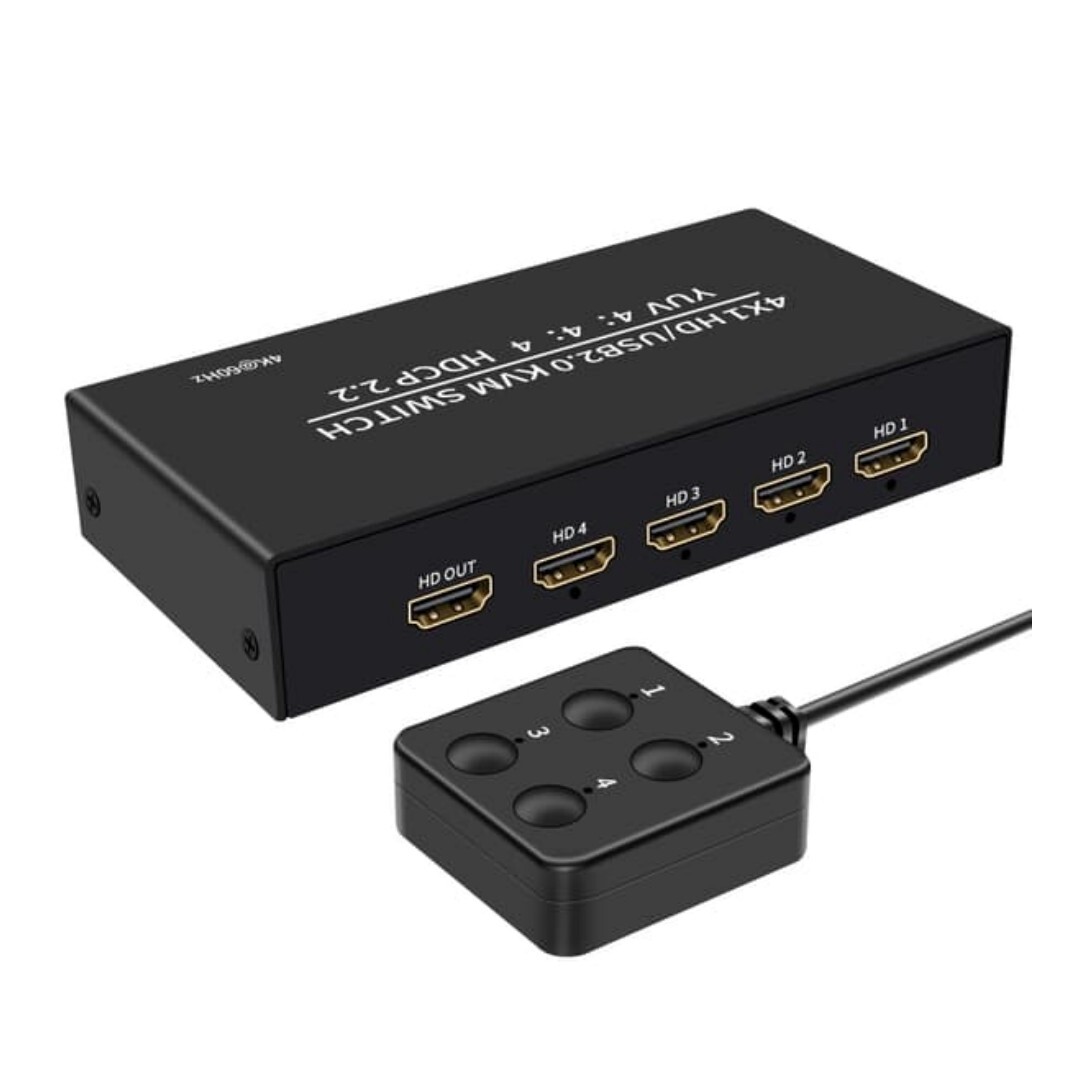 4-computer-zu-1-hdmi-4k-60hz-kvm-switch Mit 4 Usb-anschlüssen Und Hdcp 2.2