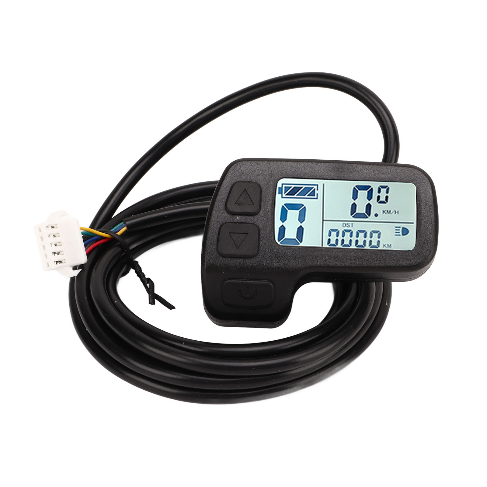 Universelles Lcd-display Für 24v, 36v Und 48v Elektrofahrräder Mit Sm-anschluss Und Tachometer