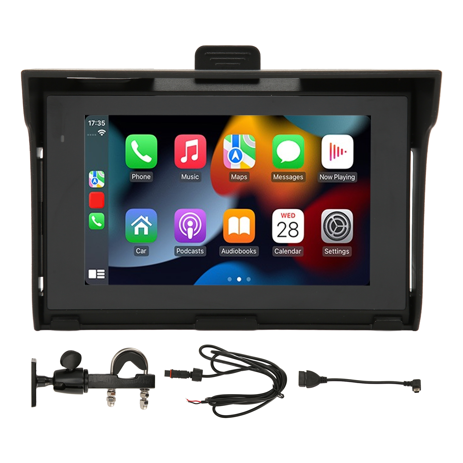5-zoll-mp5-player Mit Ips-touchscreen Für Motorräder, Dual-bluetooth-funktion, Ip67 Wasserdicht