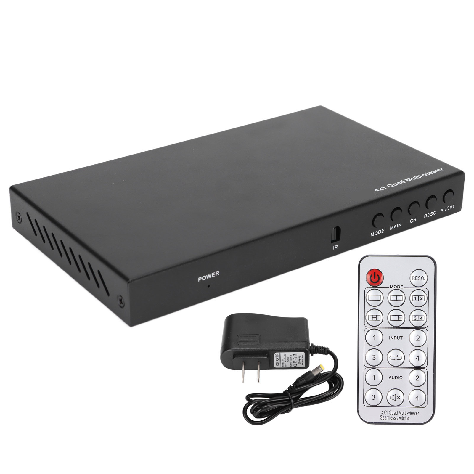 Aimos Vga-splitter, 4 Eingänge, 2 Ausgänge, Hd, 100–240 V Netzteil, Us-stecker