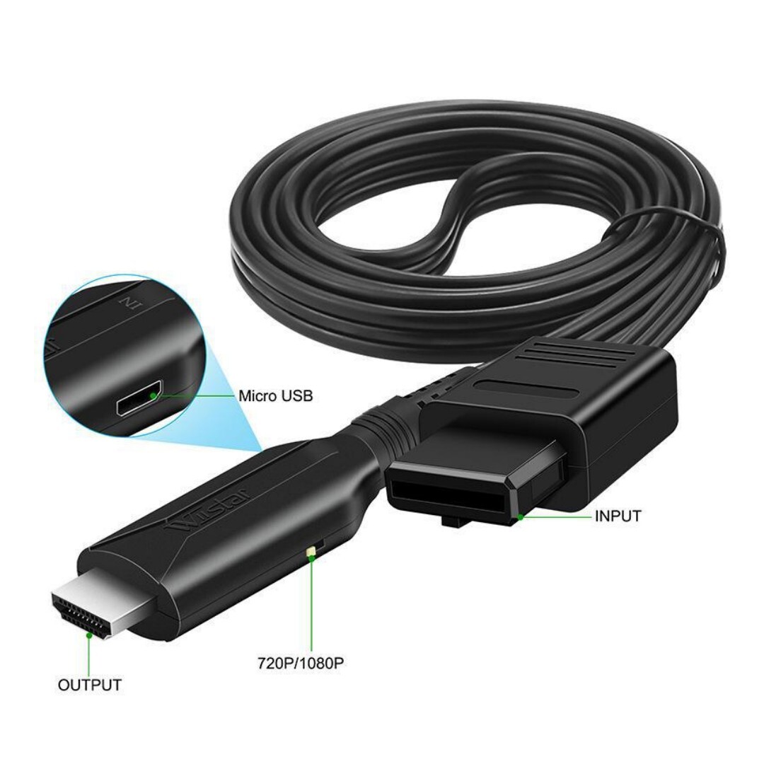 N64-zu-hdmi-adapter, 1 M Kabel, Kompatibel Mit Super Nintendo Und Gamecube