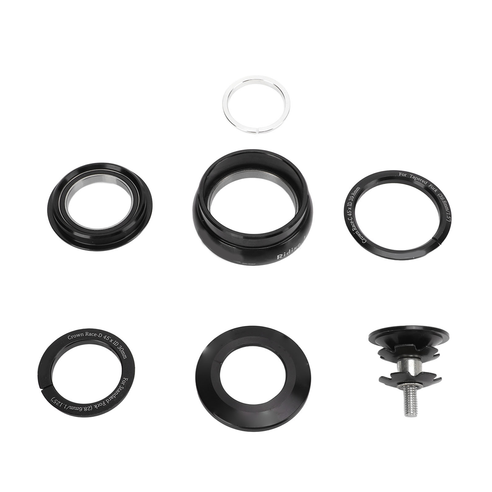 Steuersatz Aus Aluminiumlegierung Für 44-50,6 Mm Konische Vorderradgabeln, Lager Für Fahrräder.