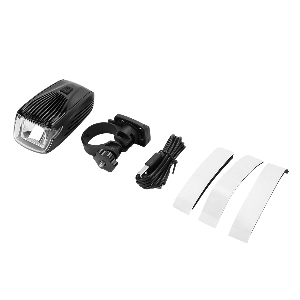 Wasserdichte Ipx5 Led-fahrradlampe, Usb-aufladbar, Schwarze Fahrradlampe