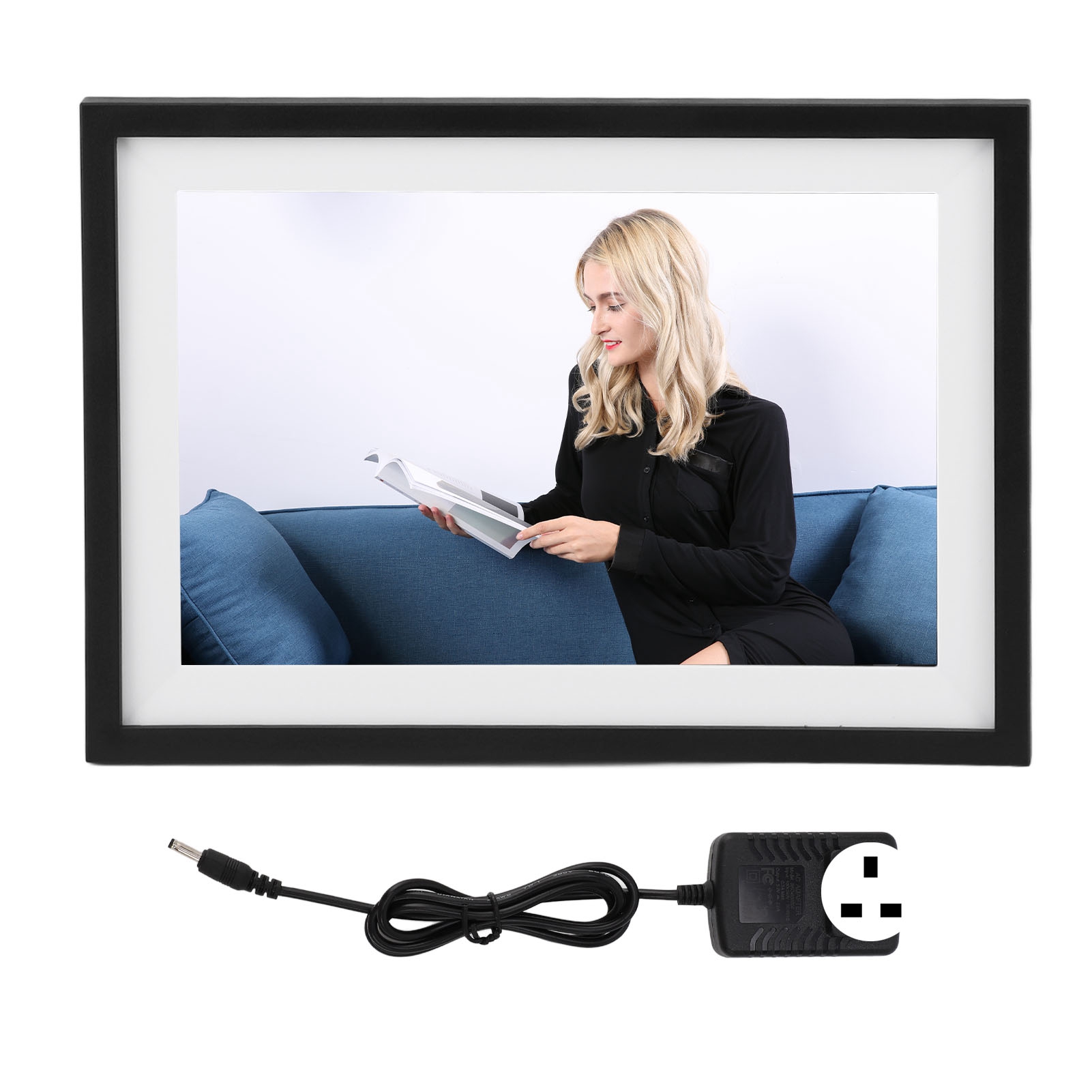 Digitaler Bilderrahmen (10 Zoll) Mit Ips-touchscreen, Wlan, App-steuerung Für Senioren, 16 Gb Speicher, 100–240 V, Uk-stecker