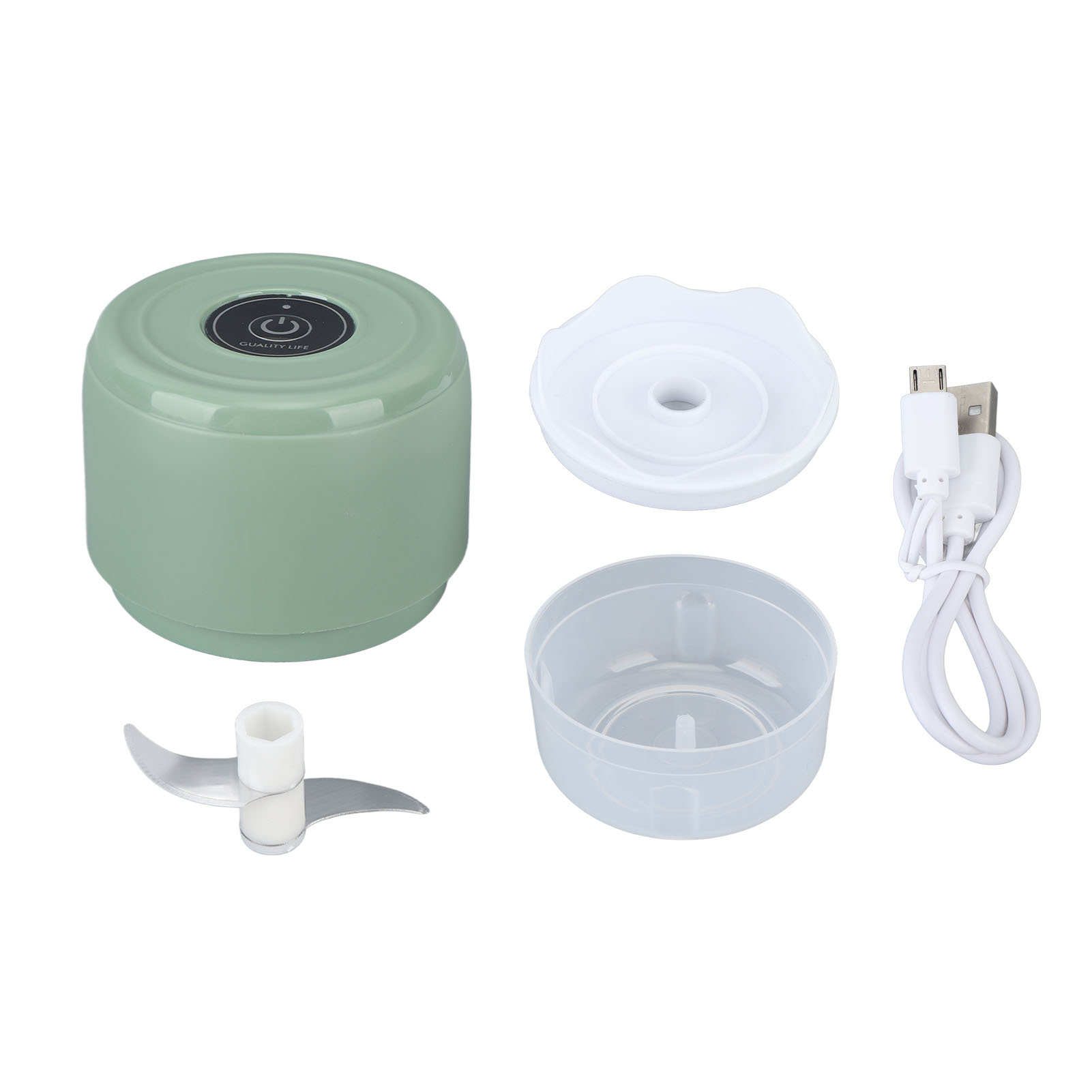 Tragbarer Elektrischer Zerkleinerer Für Knoblauch, Zwiebeln Und Ingwer – Mini-akku-usb-zerkleinerer (100 Ml) – Ideal Für Camping