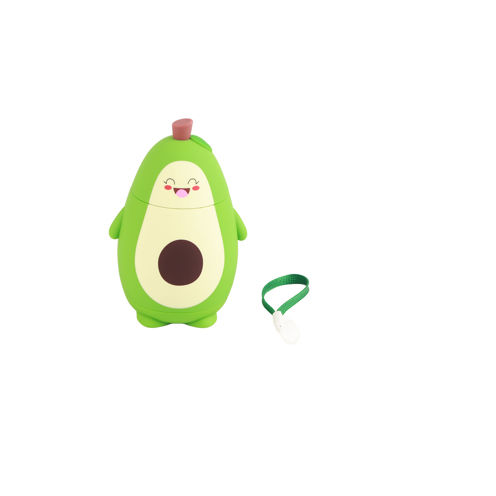 Niedlicher Doppelwandiger Glasbecher Für Avocadosaft, Tragbar Mit Kordel, Ideal Als Geschenk Für Schülerinnen Und Studentinnen.