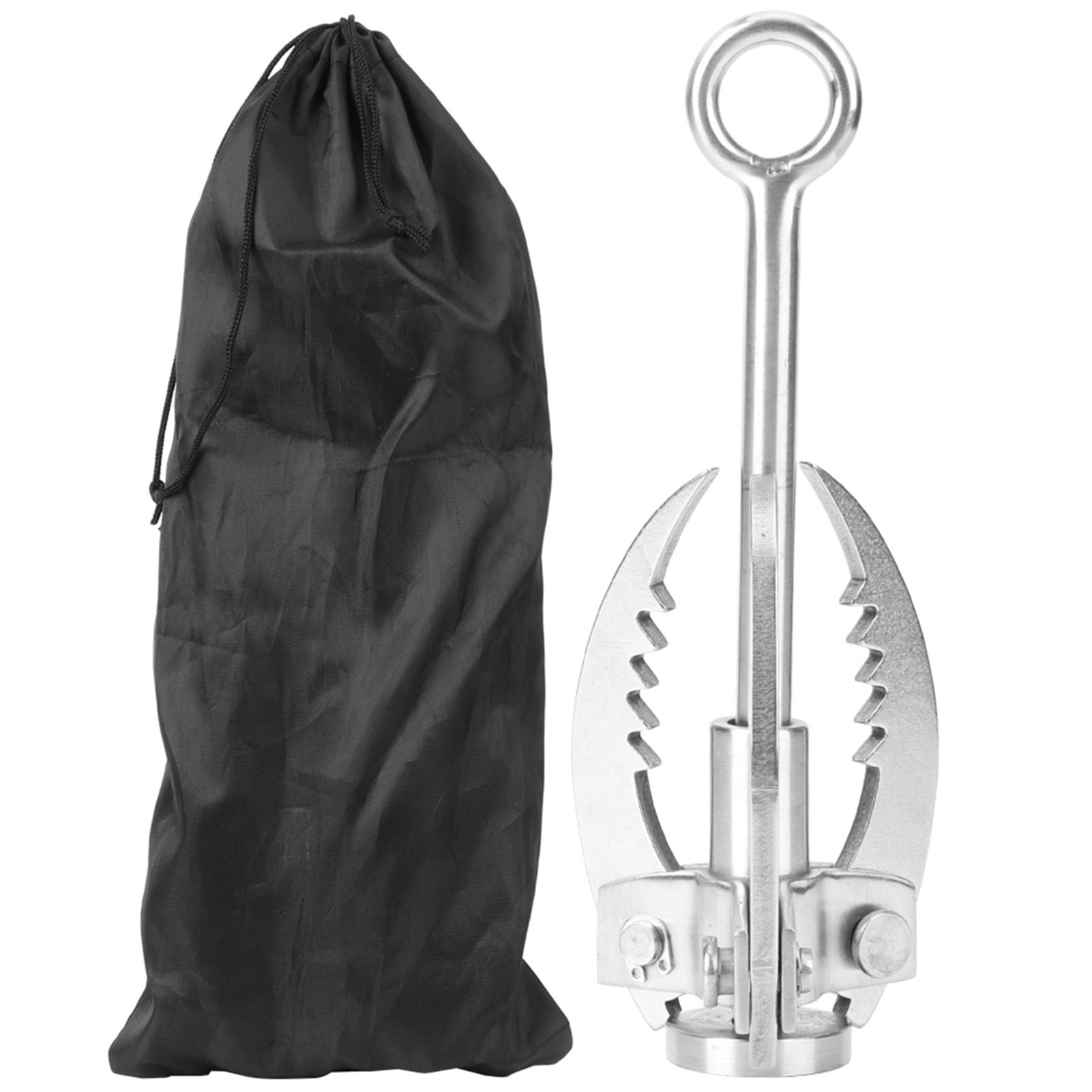Dreizackiger, Klappbarer Kletterhaken Aus Edelstahl Für Outdoor-überlebenssituationen