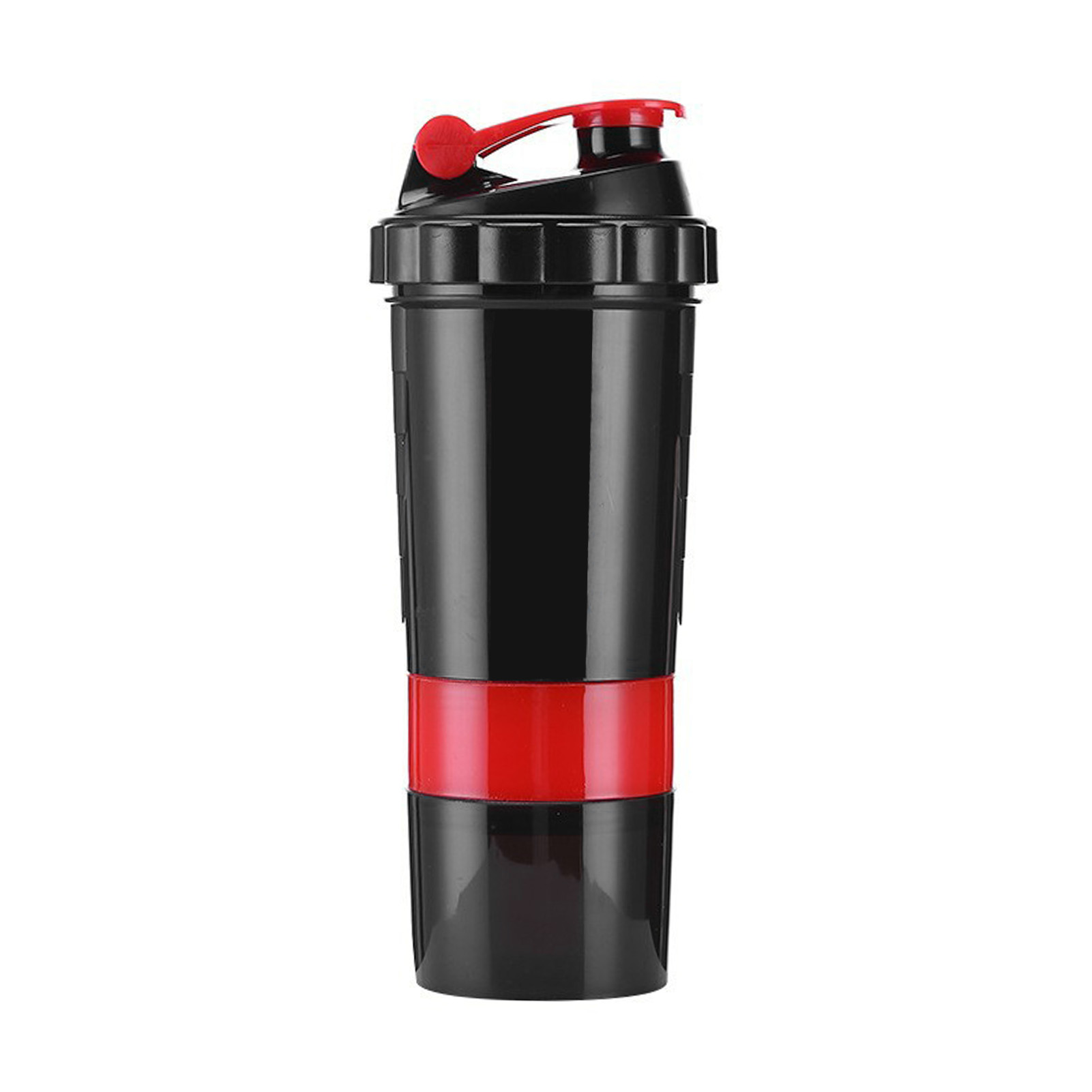 3-lagiger, Auslaufsicherer Sport-shaker Mit Pulver- Und Kapselbehälter, Tragbar Zum Mischen