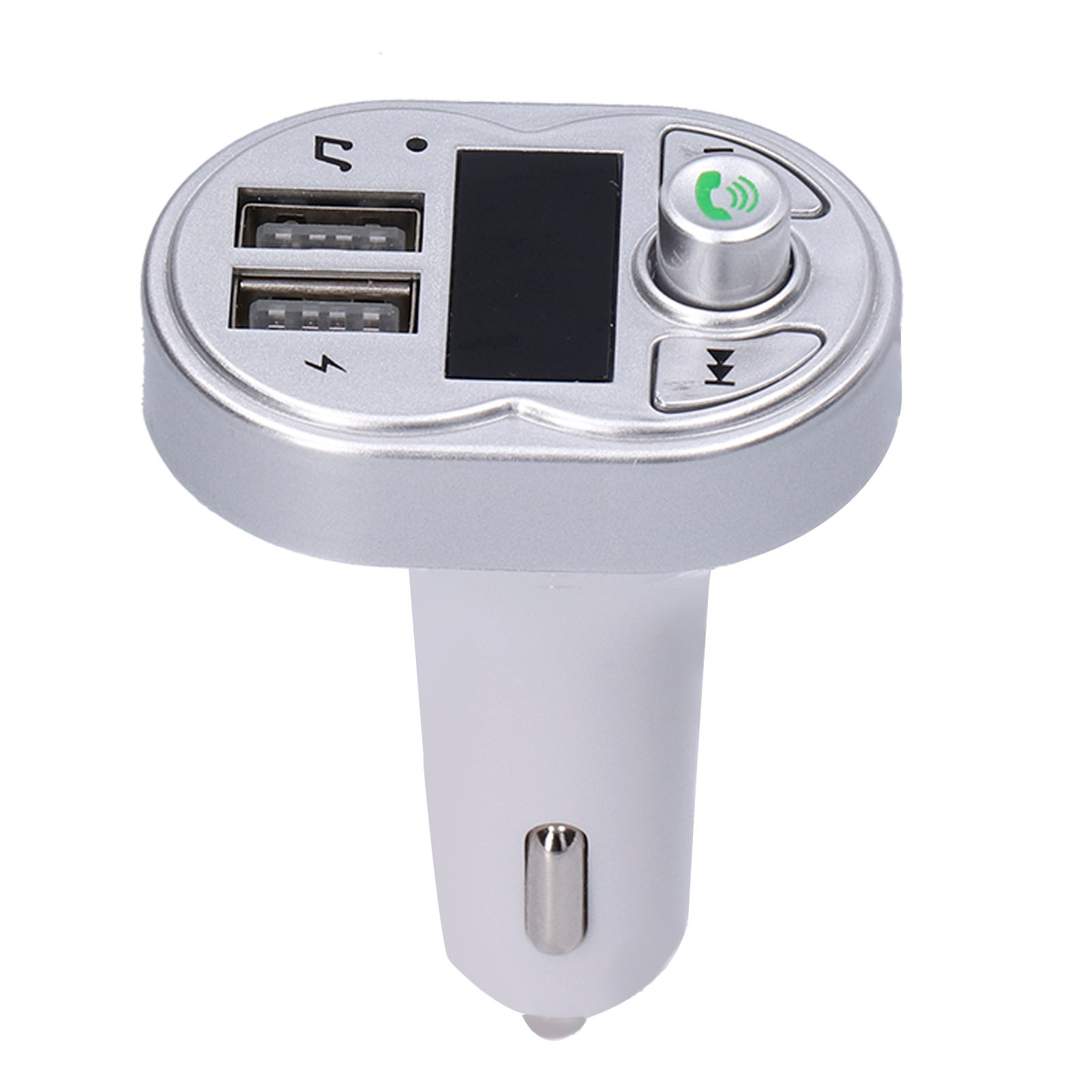 Bluetooth-fm-transmitter Fürs Auto Mit Freisprechfunktion, Mp3-player Und Zwei Usb-anschlüssen