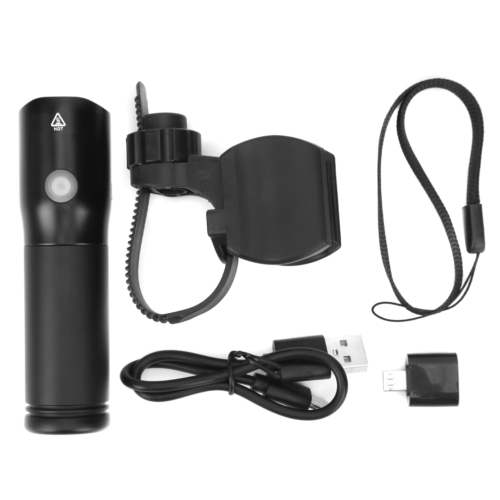 Ipx6 Wasserdichter, Usb-aufladbarer Fahrradscheinwerfer Mit Warnfunktion
