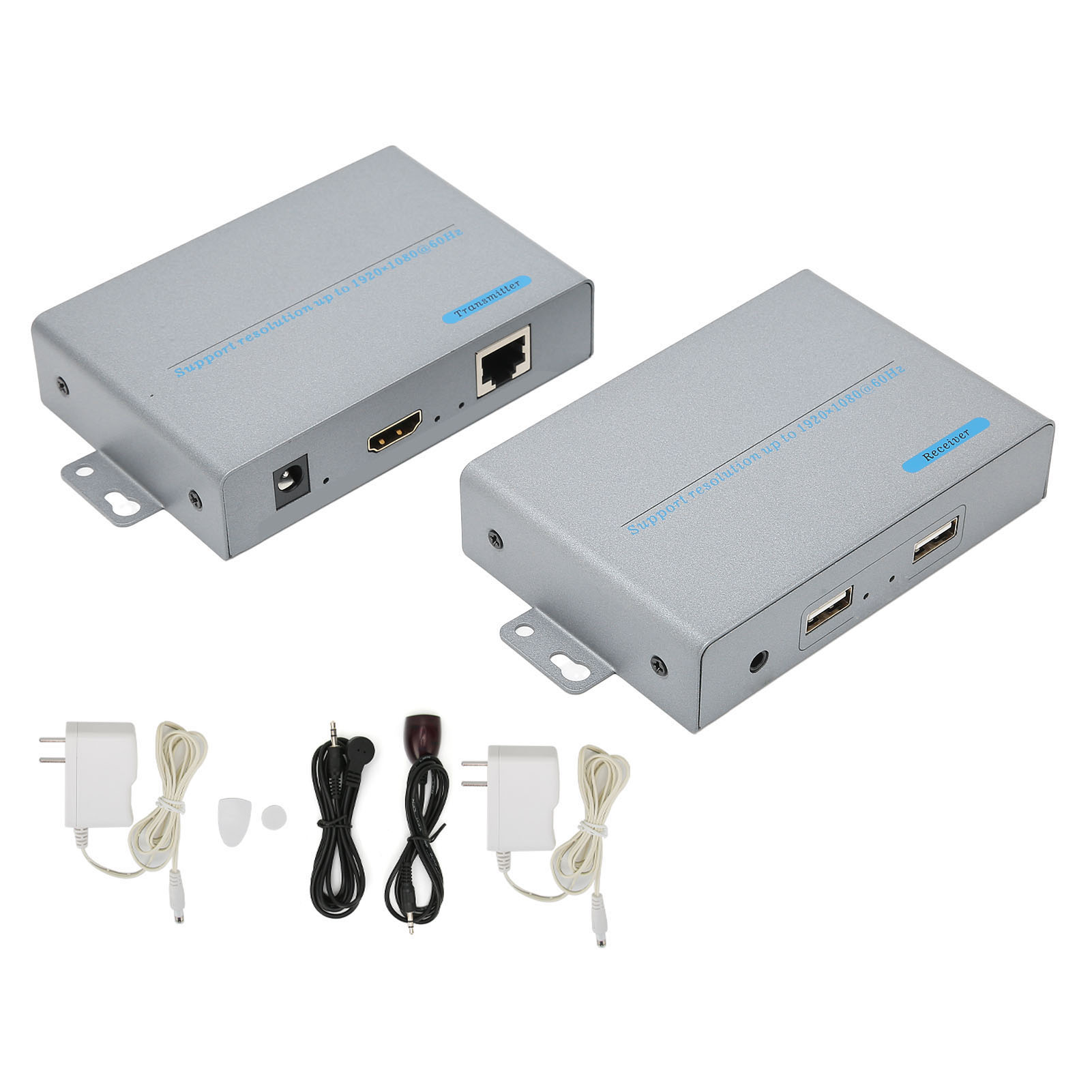 Kvm-hdmi-extender Mit Usb-anschlüssen Und Verzögerungsfreiem Signalverstärker Für Computerzubehör (eu-stecker)