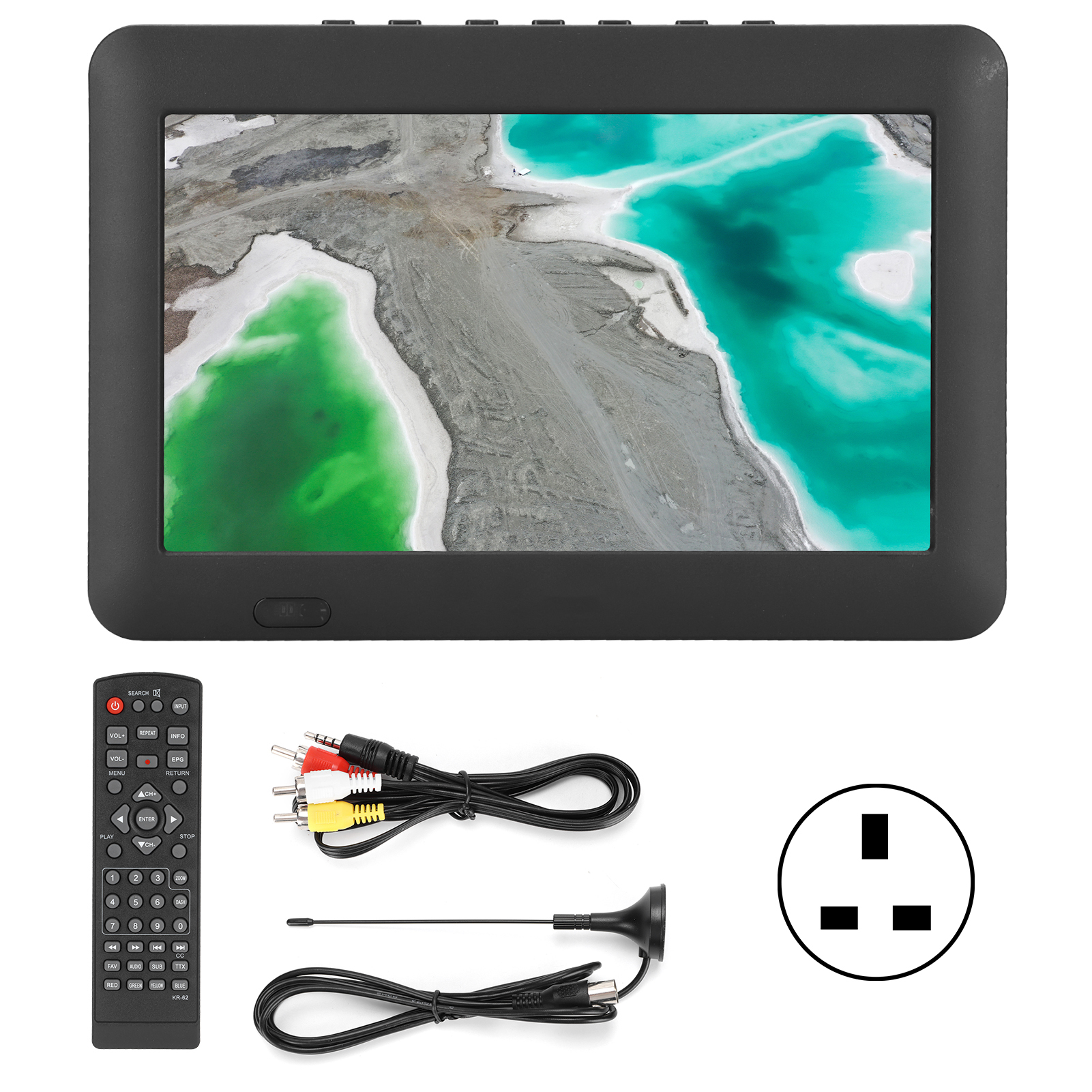 Leadstar 8-zoll-reisefernseher Mit Usb-player, Digitalfernsehen, 110–220-v-netzteil, Uk-stecker