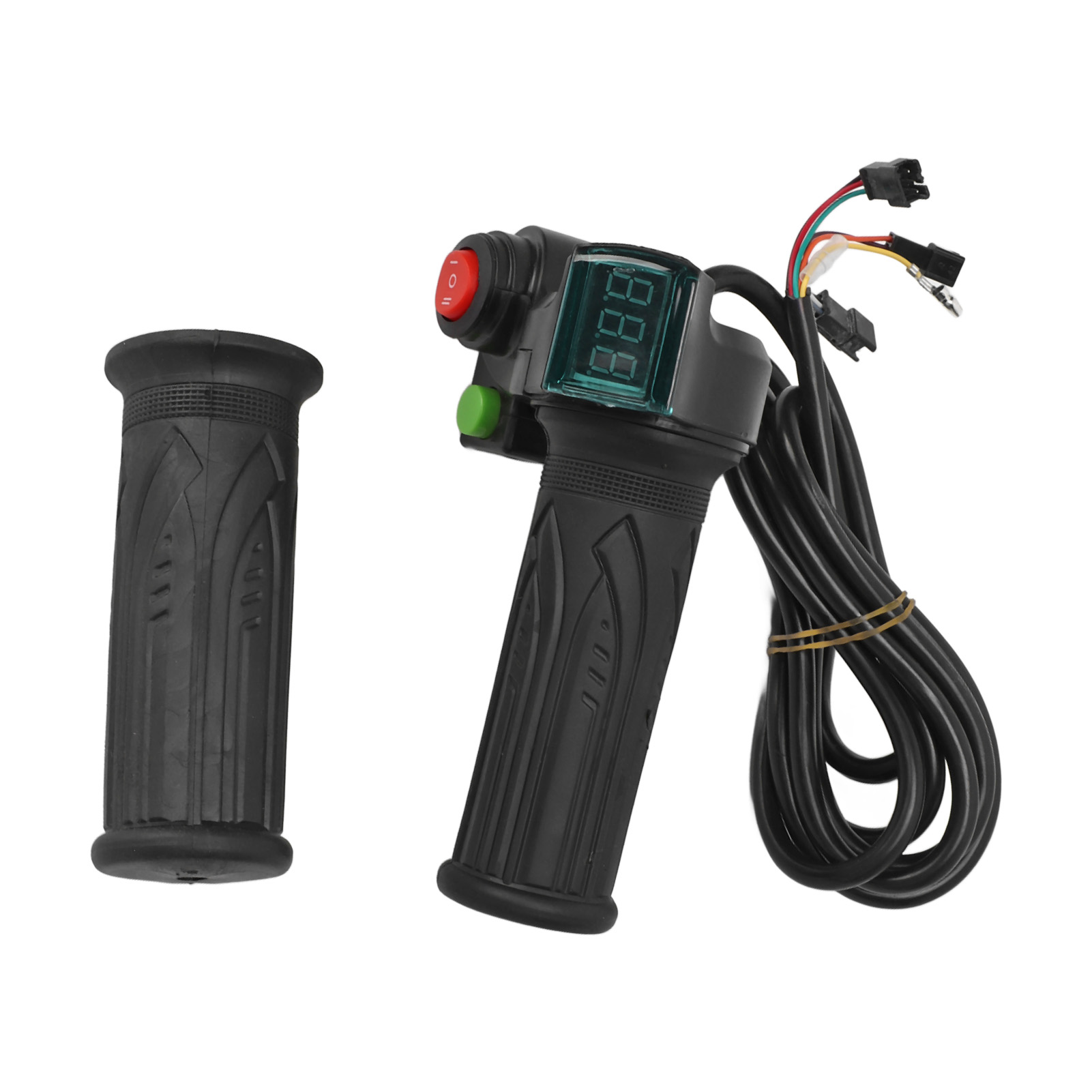 Paar Elektrische Gasgriffe Für Motorräder Mit Rotem Display, Passend Für Fahrräder Und Roller