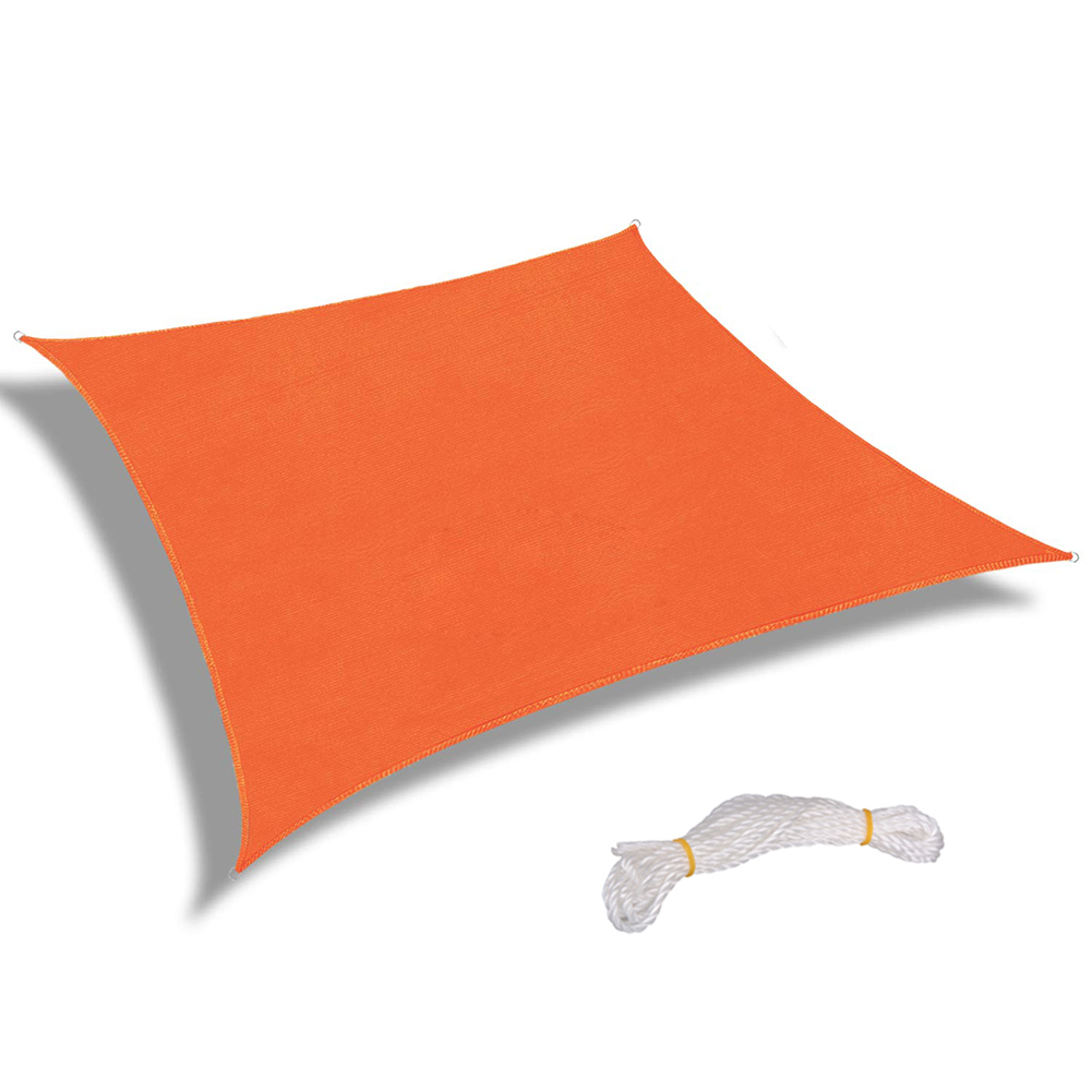 Rechteckiges Sonnensegel Aus Oxford-polyester Für Garten, Terrasse Und Balkon, 2,5 X 2,5 M, Orange-rot
