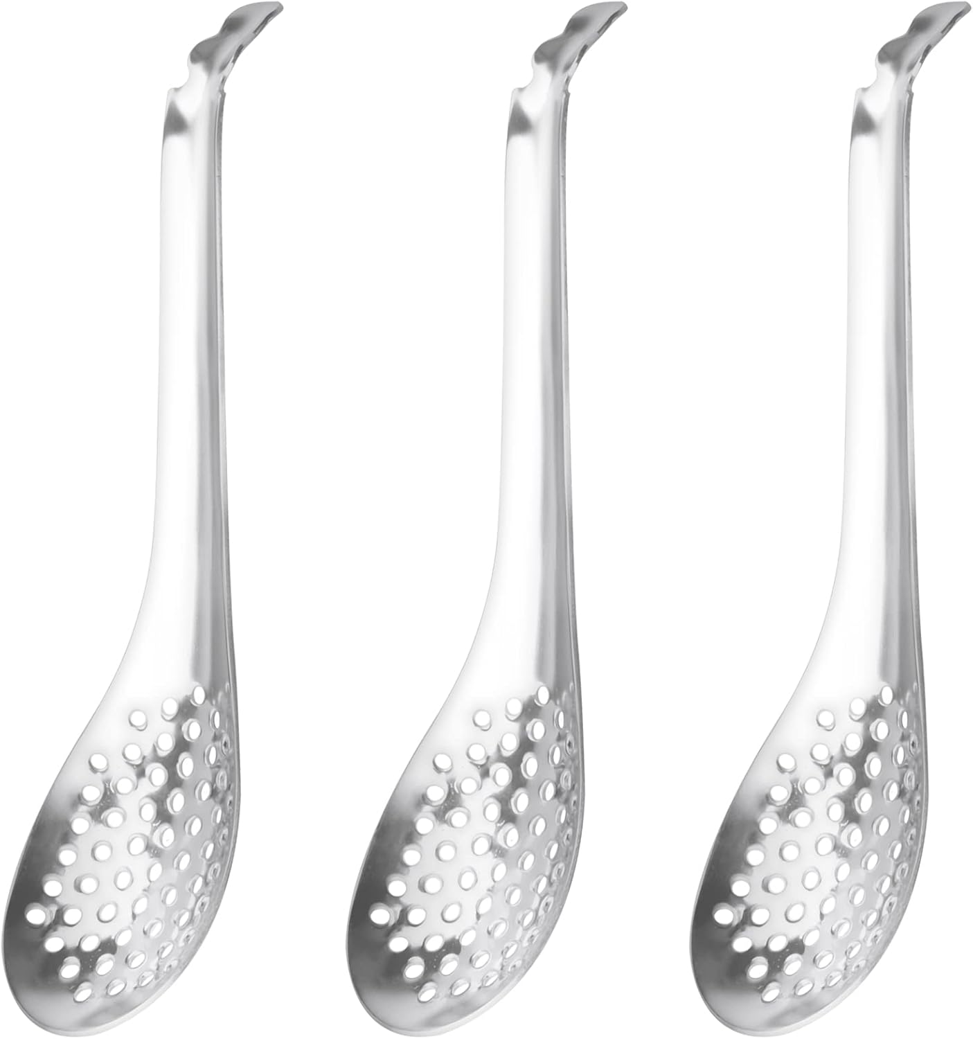 Oliven- Und Kapernlöffel Aus Edelstahl, Küchenutensil Für Die Molekularküche Und Zum Servieren Von Eiern.
