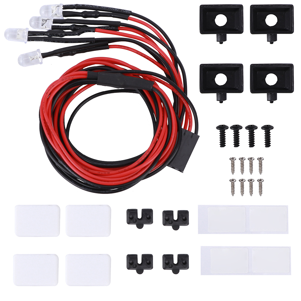 Led-dachleuchte Für Trx4/scx10 Ii, Quadratische Lampe Für 1/10 Rc-car, Gepäckträgerleuchte, Kompatibel Mit 90046 90047.