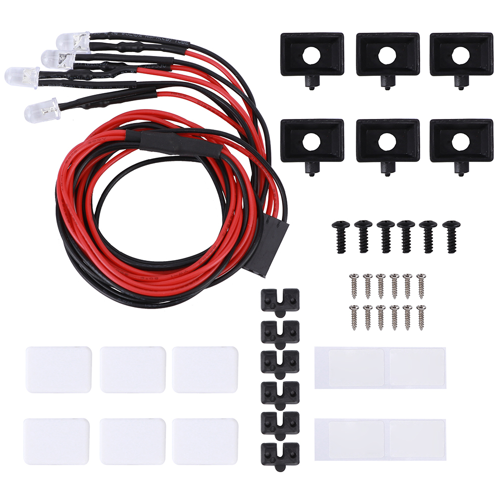 Led-dachleuchte Für Trx4/scx10 Ii 90046 90047, Quadratische Lampe Mit 6 Leds Für 1/10 Rc-cars