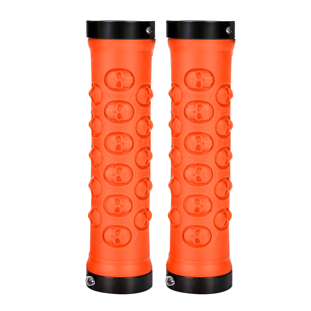 Rutschfeste, Schnell Lösbare Fahrradgriffe Für Mountainbikes, Orange.