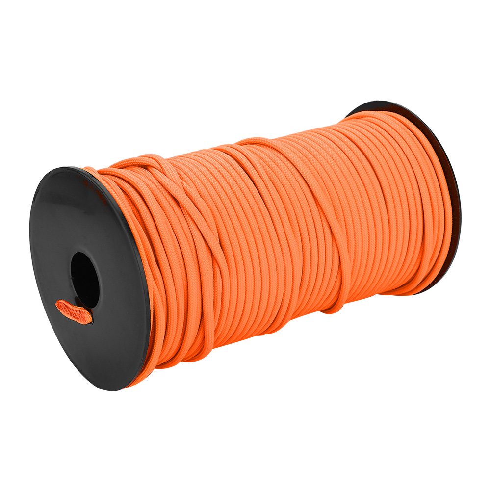Hochleistungsfähige 4 Mm, 100 M Lange Fallschirmleine Für Camping Und Wandern (orange)