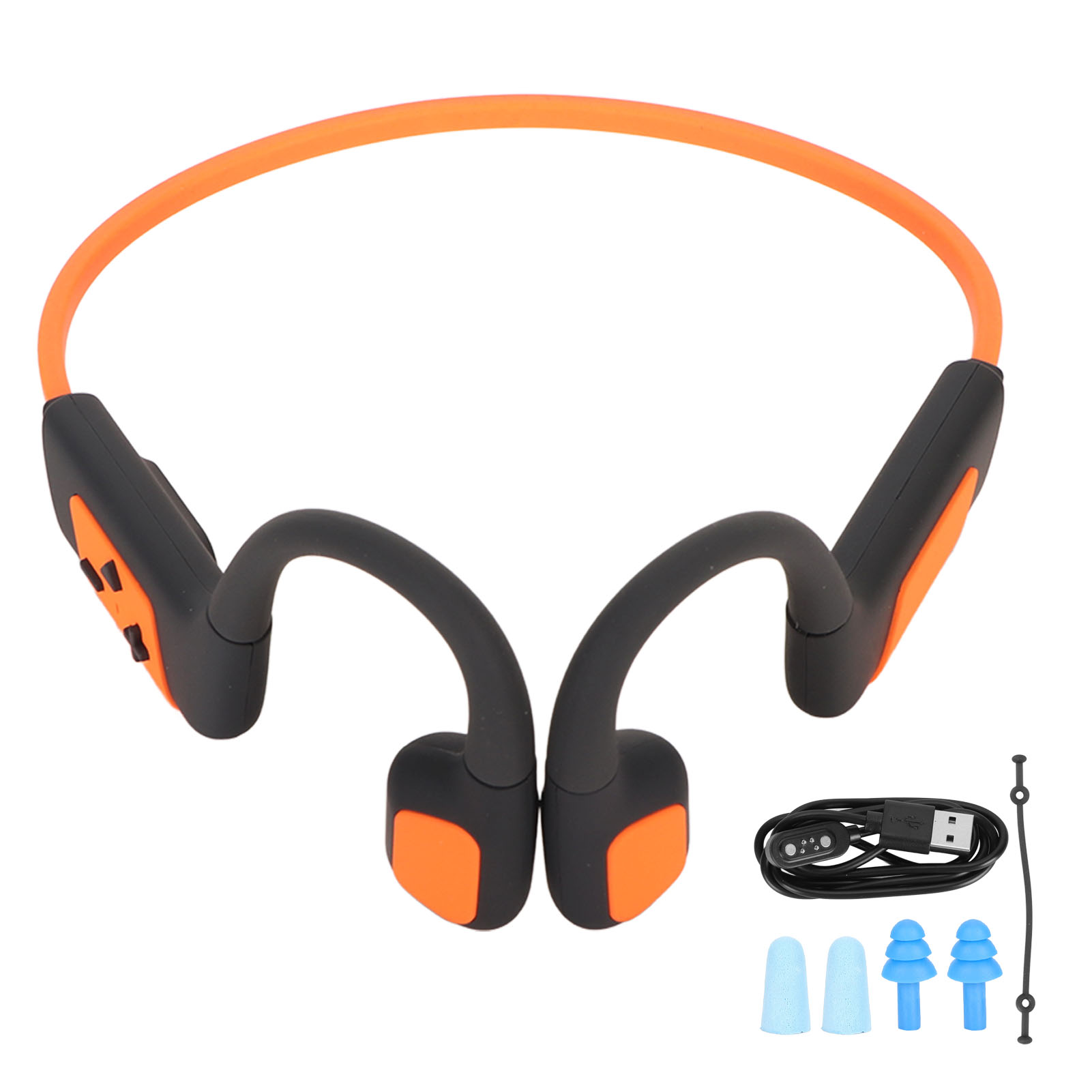 32-gb-knochenmembran-sportkopfhörer, Ipx8 Wasserdicht, Zum Schwimmen Und Tauchen, Kabellos, Bluetooth, Orange