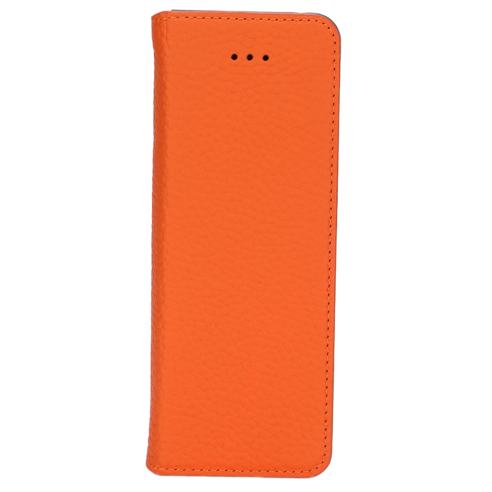 360°-schutzhülle Aus Leder Für Samsung – Elegantes Litschi-muster, Orange