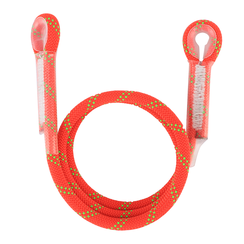 120 Cm Langes Kletterseil Mit Sicherheitskarabiner, Auffanggurt Für Bergsteigen Und Überlebenstraining, Orange