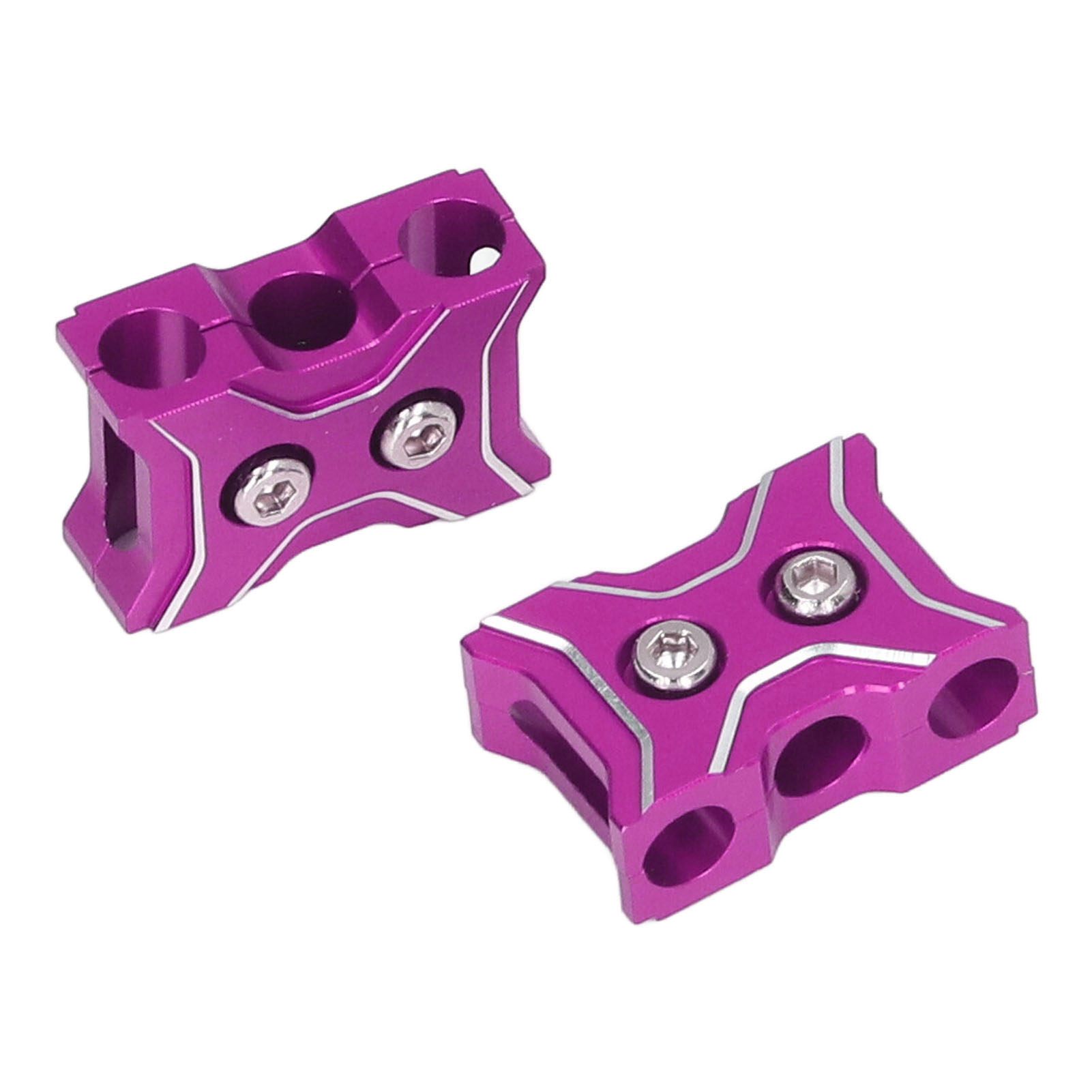 2-teiliges Rc-car-kabelbinder-set – Leichte Halterung Aus Aluminiumlegierung Für Fernbedienungsakku, Motor Und Batterie – Rosa