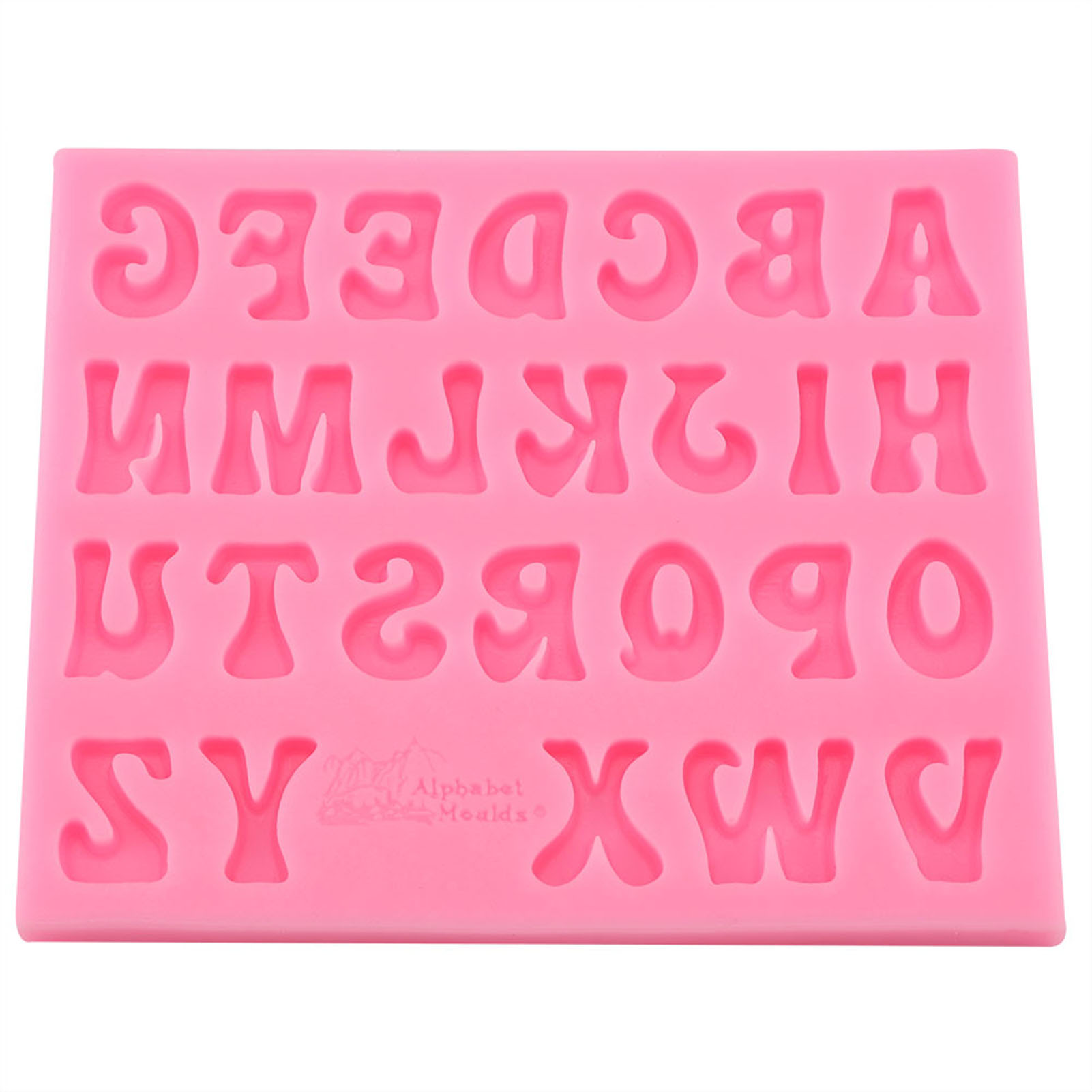 Buchstabenförmige Schokoladen- Und Zuckerpastenformen – Rosa Silikon-dekorationswerkzeug