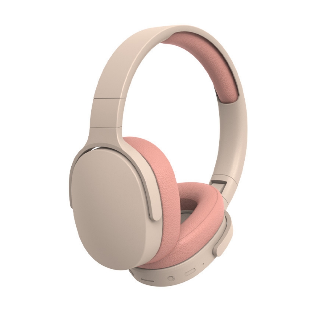 Kabellose Bluetooth-kopfhörer, Over-ear-ohrhörer Mit Geräuschunterdrückung, 10 Stunden Akkulaufzeit, Tragbar, Pink