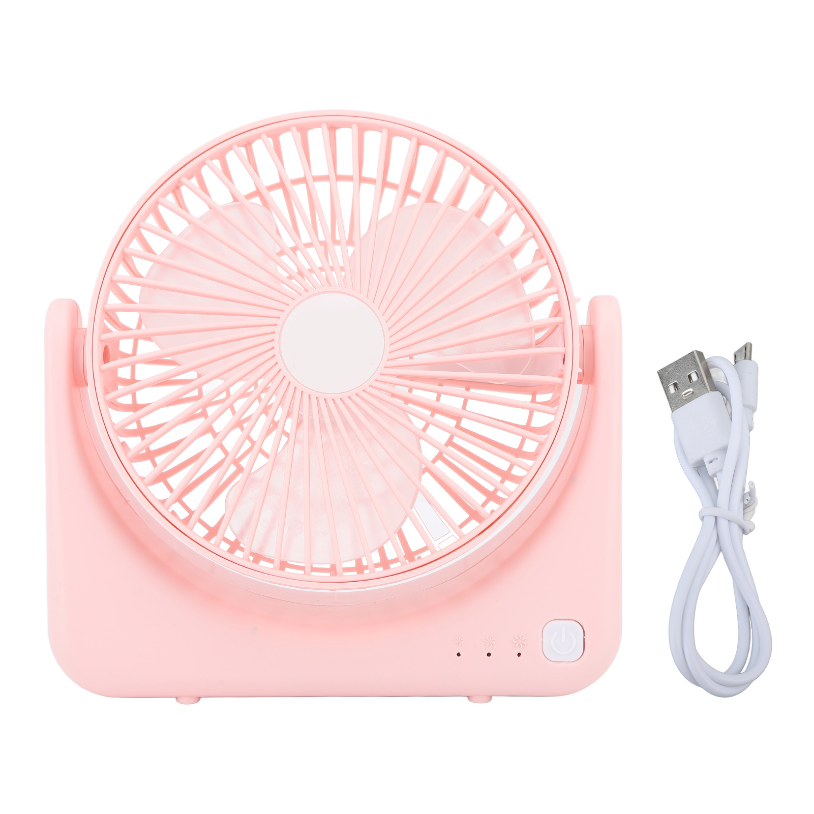 Tragbarer Und Leiser Usb-tischventilator Für Auto, Zuhause, Büro, Innen- Und Außenbereich, Rosa