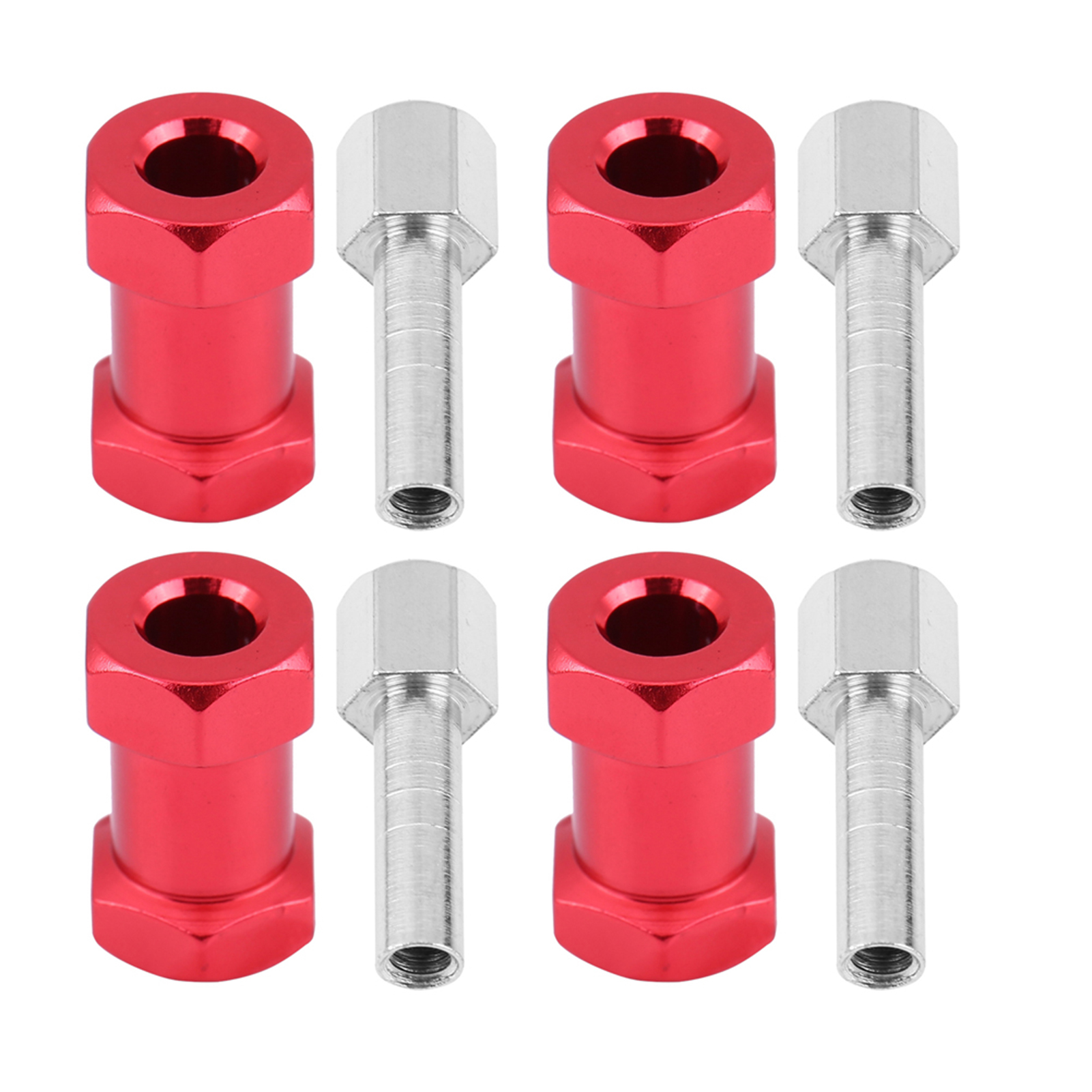 4-teiliger 12-mm-metalladapter Für Rc-felgen D90 Ax10 Cc01 Scx10 F350, 20-mm-sechskantfelge (rot)