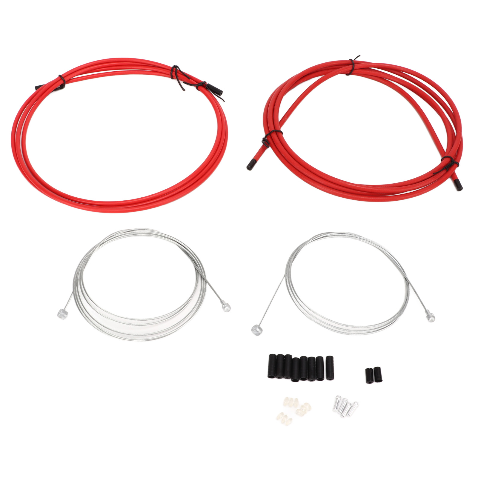 Rotes Kabelhüllenset Für Brems- Und Schaltzüge Von Rennrädern Und Mountainbikes