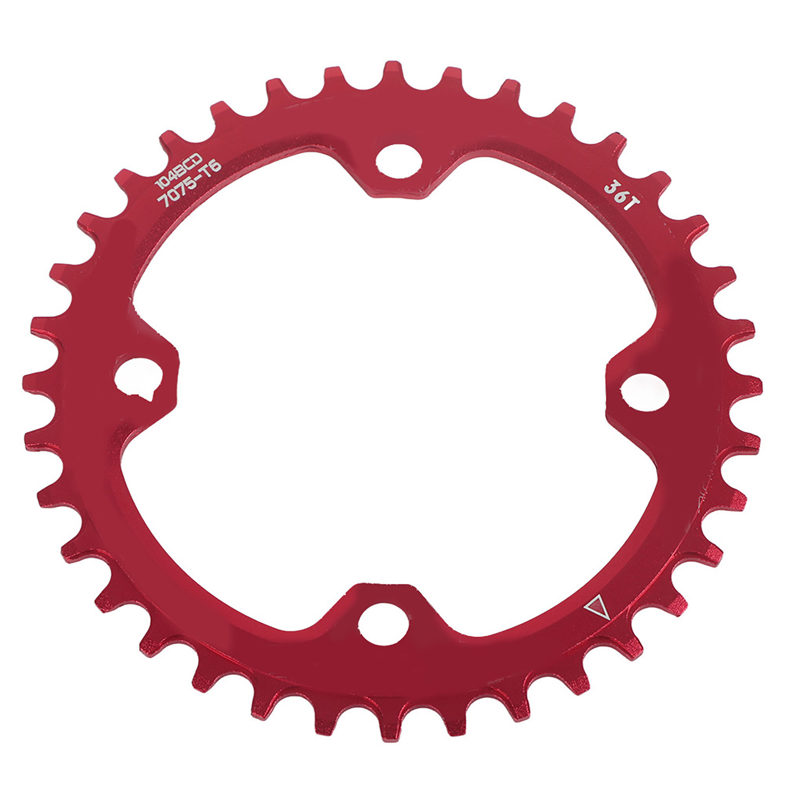 Mountainbike-kettenscheibe 32/34/36/38t Bcd 104 Stahl, Ersatzteil (36t Rot)