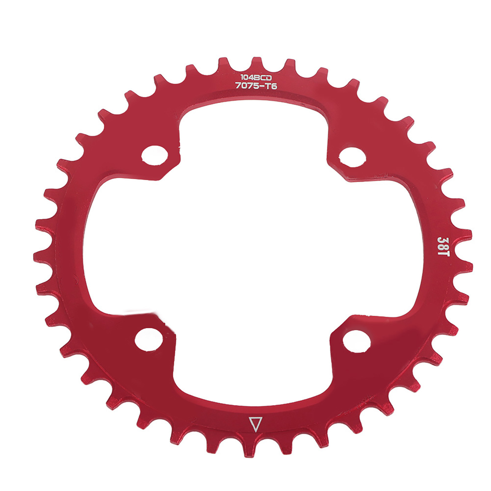 38t Bcd 104 Stahl-mountainbike-kettenscheibe, Ersatzteil Für Kurbelgarnitur (rot)