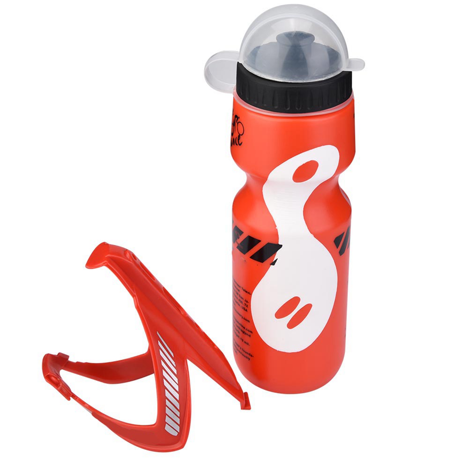 650-ml-fahrradtrinkflasche Mit Rahmenhalterung Für Mountainbiken Und Radfahren (rot)
