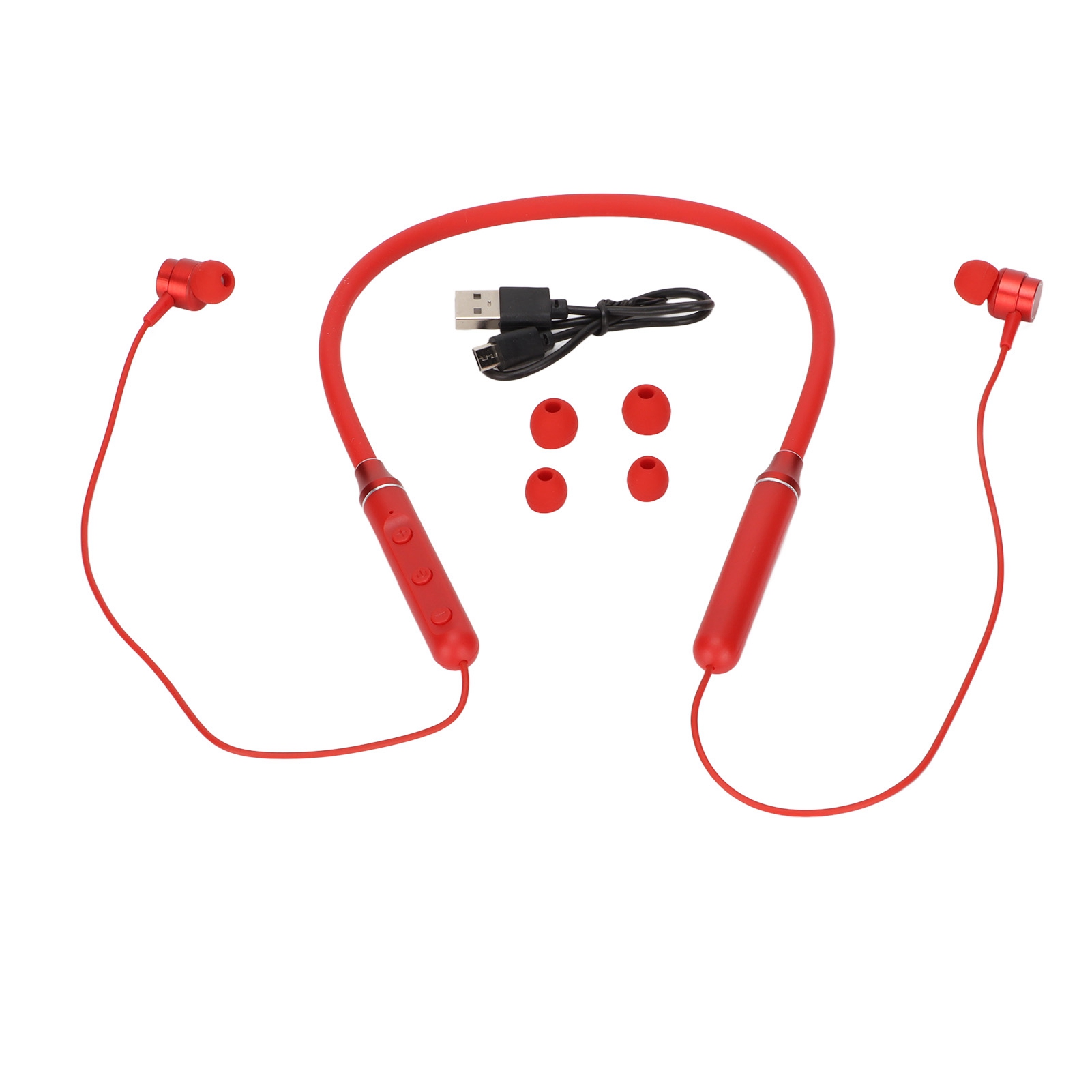 Bluetooth-sportkopfhörer Mit Mikrofon, Kabellose In-ear-kopfhörer Für Laufen Und Fitness (rot)