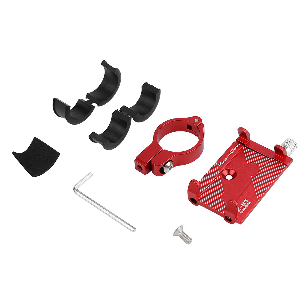 Verstellbare Fahrrad-handyhalterung Aus Aluminiumlegierung, Smartphone-halterung Für Fahrradlenker, Rot
