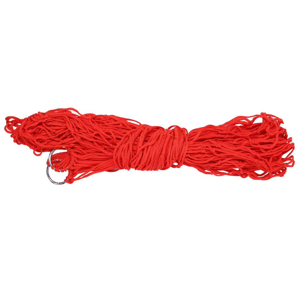 Bequeme Doppelhängematte Aus Nylon-netzgewebe Für Garten Und Camping (rot)