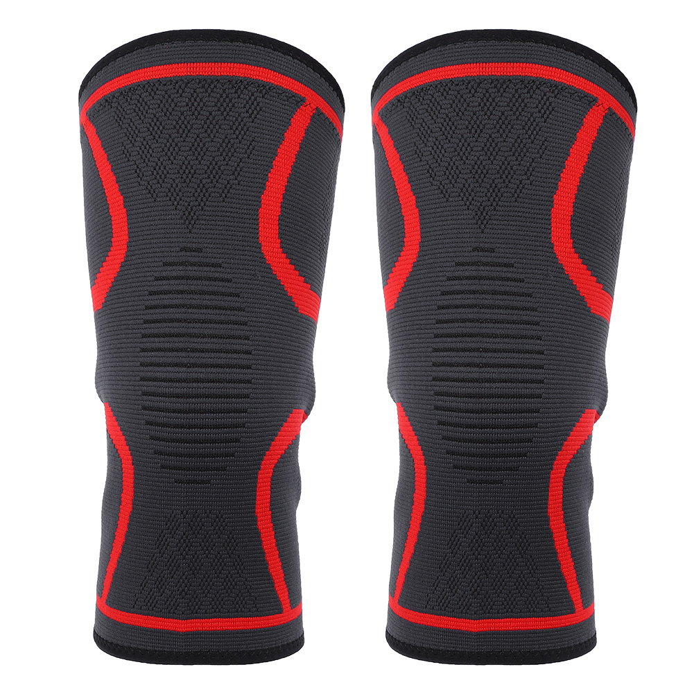 Rote Elastische Sport-kniebandage Für Fitness, Laufen, Radfahren Und Fitnessstudio – Gelenkunterstützung