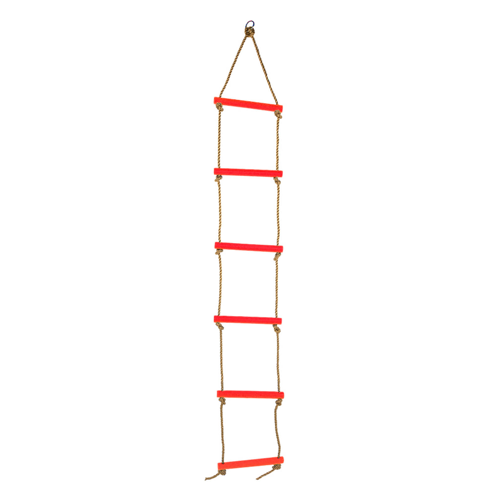 Kletterseilleiter Für Kinder – 6 Segmente Aus Rotem Kunststoff, Outdoor-fitnessgerät
