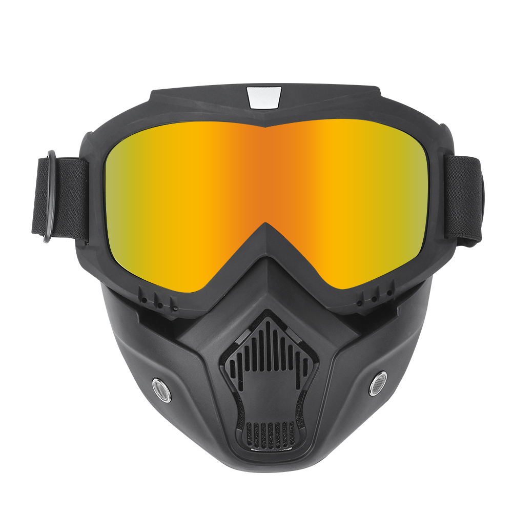 Motorrad-schutzbrille Mit Abnehmbarer Maske Für Radfahren Und Mountainbiken (rot)