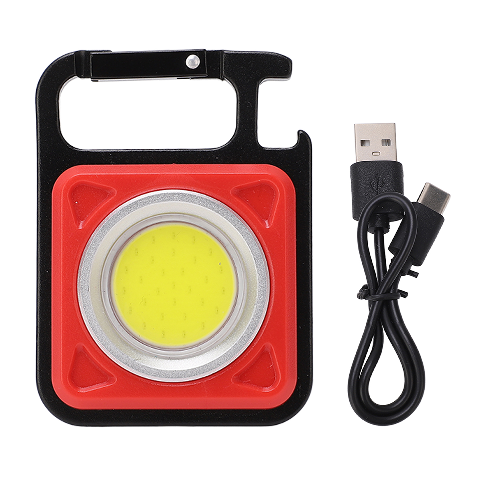 Mini-usb-c-taschenlampe, Wiederaufladbar, Kompakte Und Tragbare Campinglampe, Multifunktional, Rot