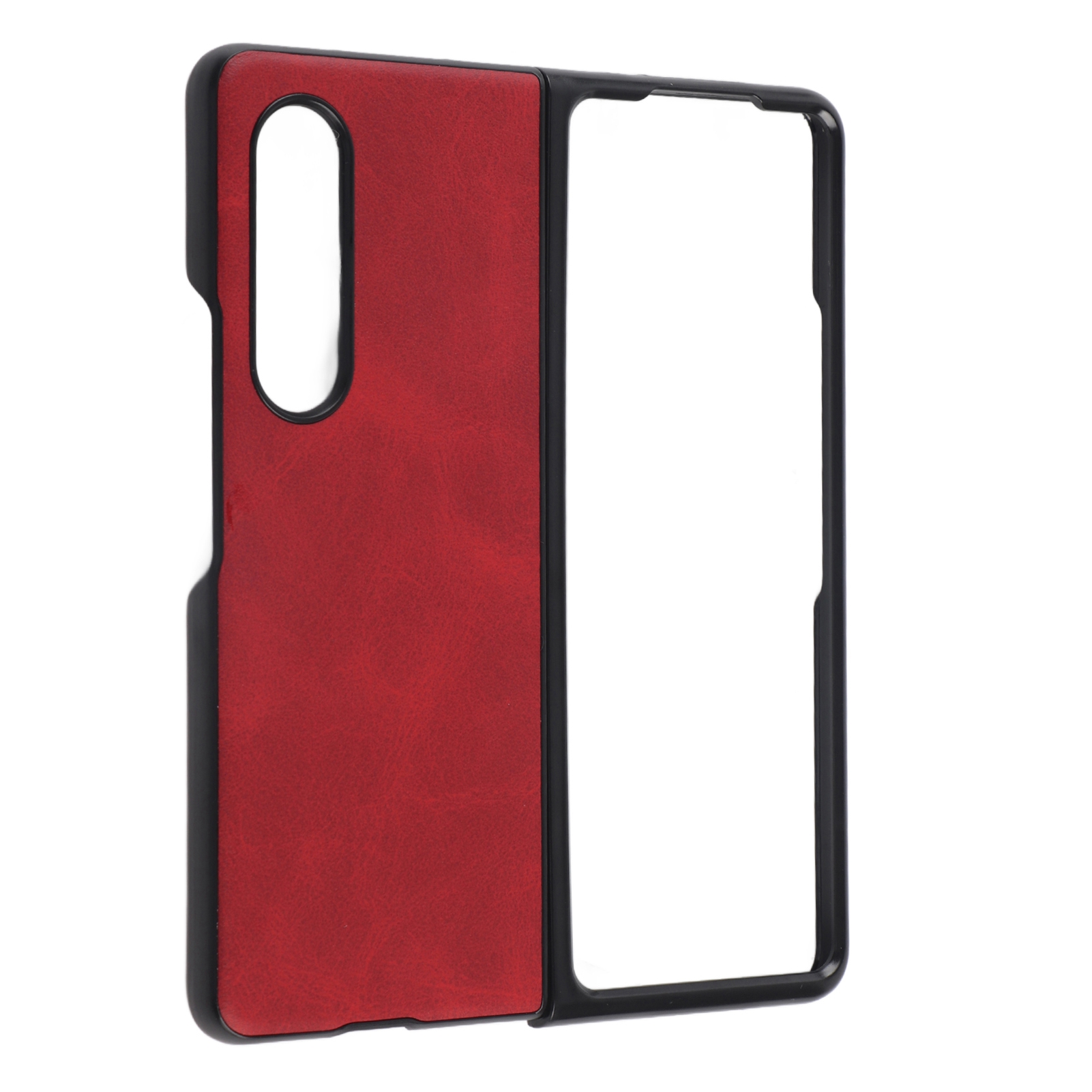 Stoßfeste Hartlederhülle Für Samsung Galaxy Z Fold 3 – Kratzfester Schutz – Rot