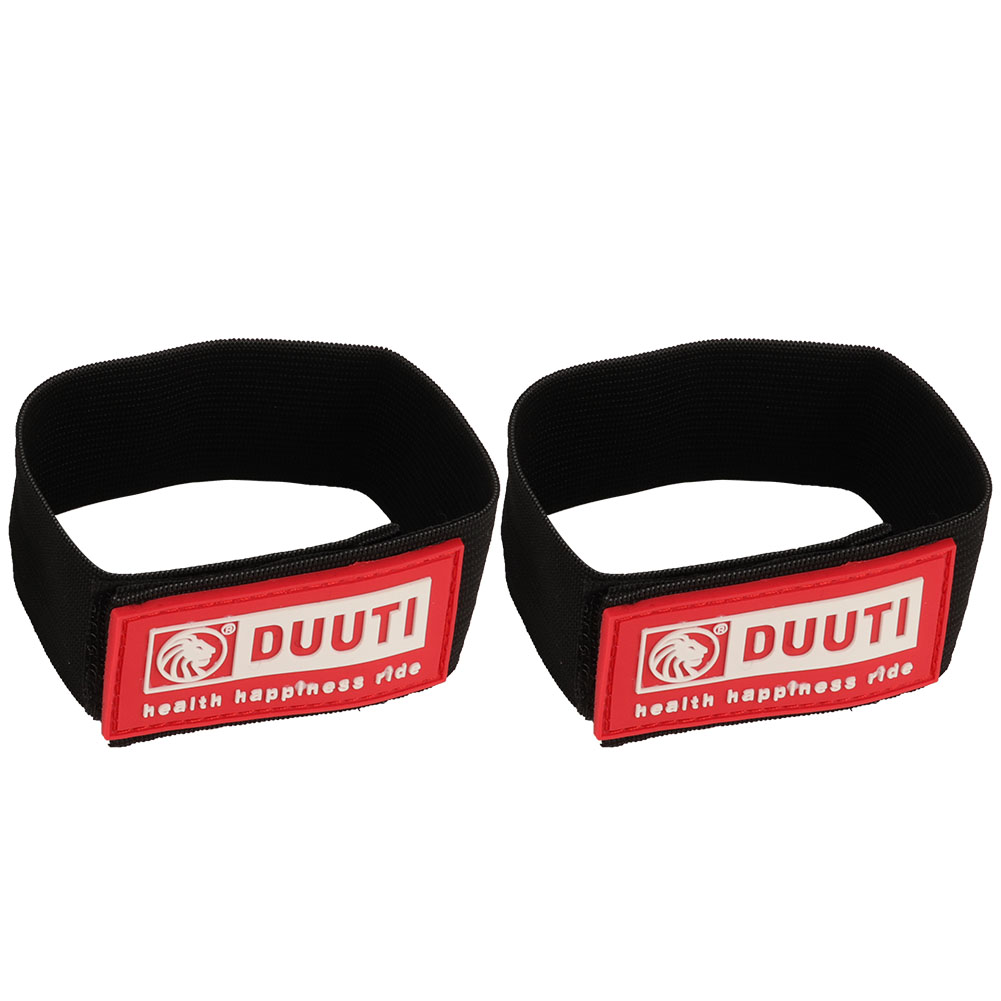 Duuti 2er-pack Elastische Fahrradstirnbänder, Sichere Beinbefestigung, Fahrradzubehör, Rot