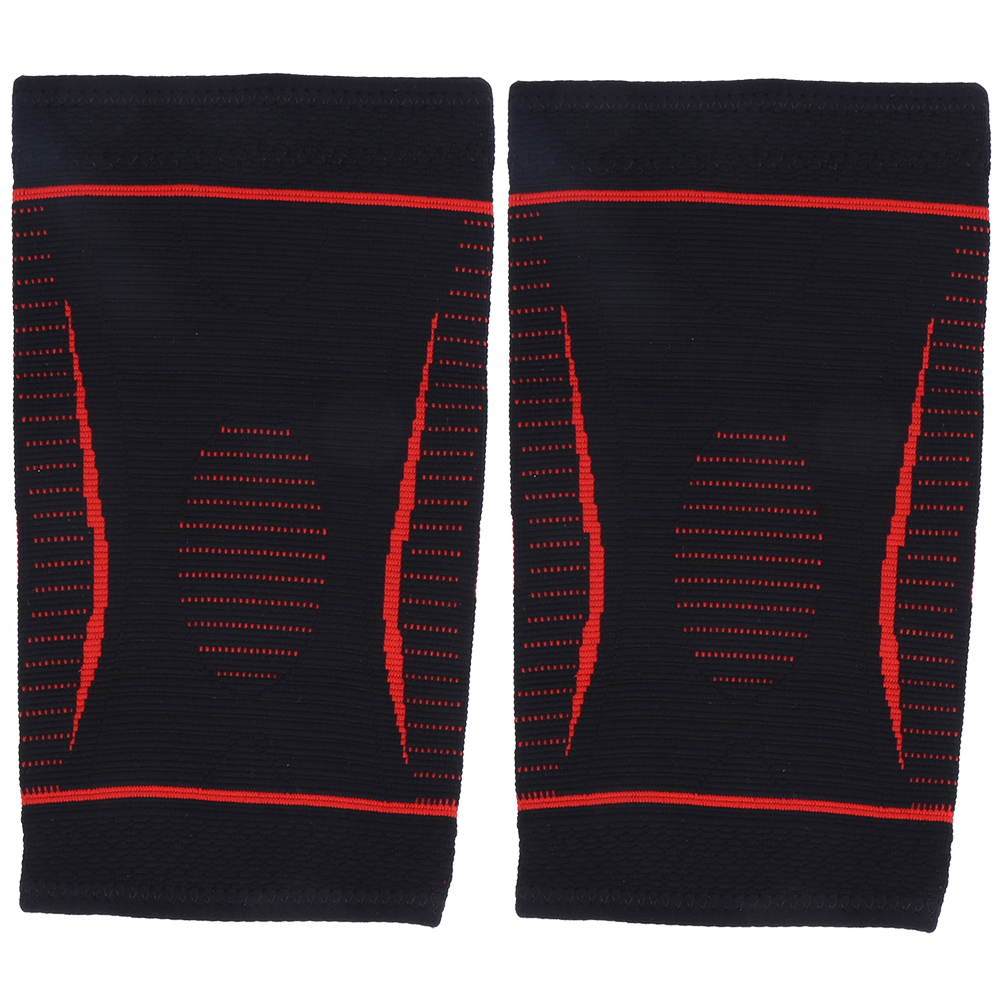 2-teilige, Atmungsaktive Und Beheizbare Knieschoner Aus Nylonstrick Für Unisex, Geeignet Für Laufen Und Andere Sportarten – Rot